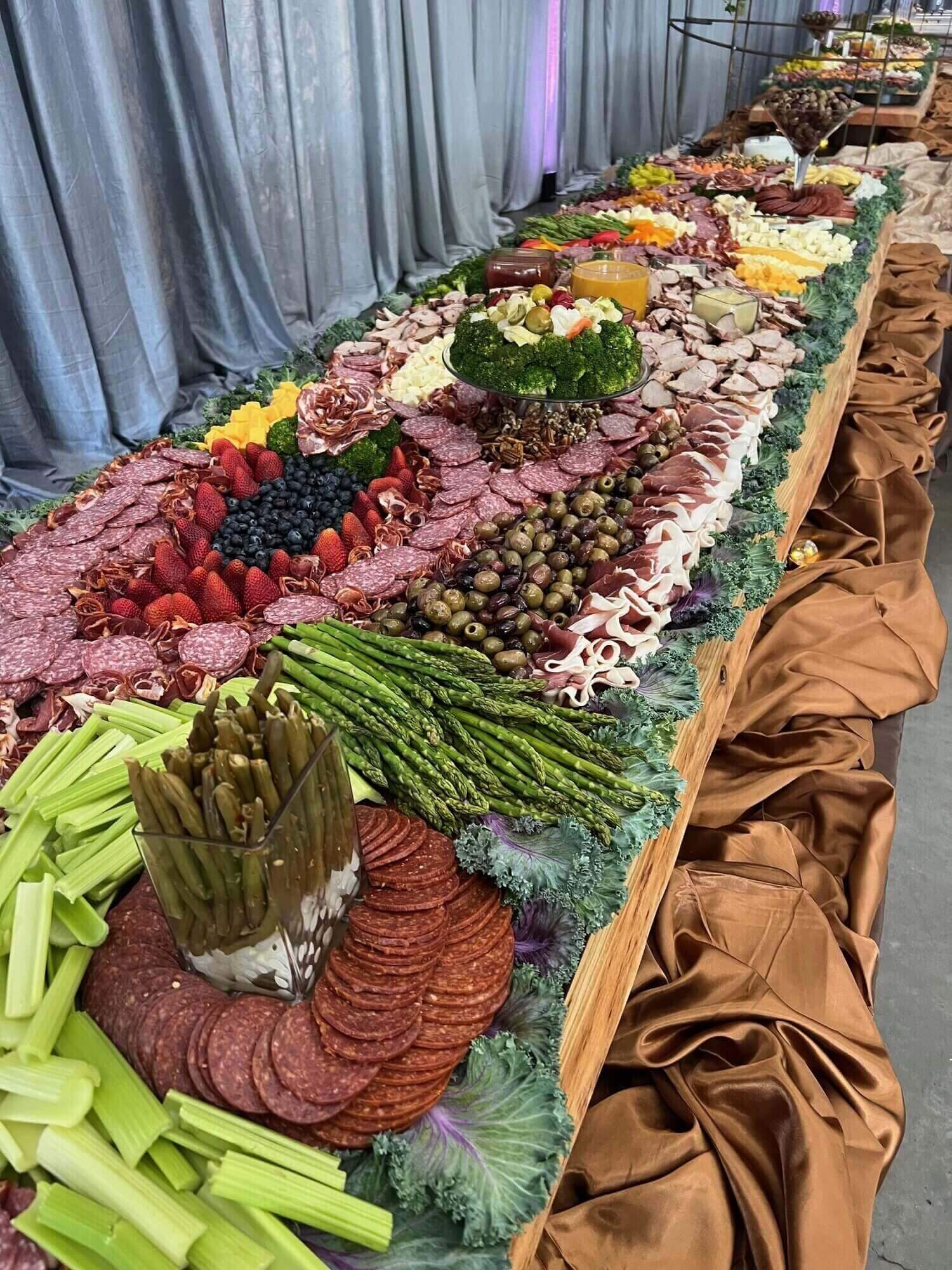 Summerland Catering appetizer and menu display